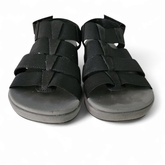 CLARKS Black Strappy Comfort Sandals – size 6 - Picture 4 of 9